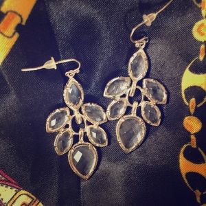 Kendra Scott Chandelier Earrings - clear stone